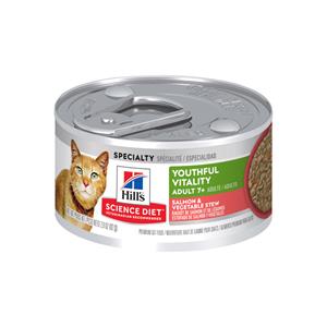 Hill's แมวแก่ 7+ สูตร Youthful Vitality รสแซลมอน 2.9oz.