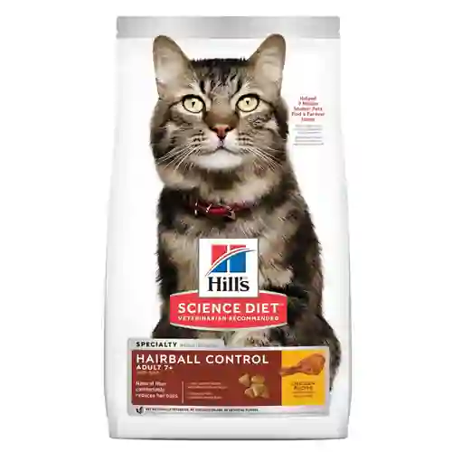 ฮิล,sceince,diet,อาหารเม็ด,เม็ดแมว,อาหารแมว,อาหารเม็ดแมว,โต,adult,senior,7+,+7,hairball,ก้อนขน,ขน,ผิว,control