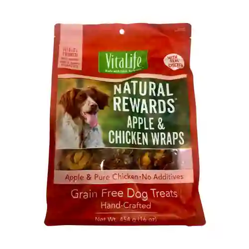 0772924504284 Vitalife ขนมสุนัข สูตร Apple&Chicken Twister 454ก. VTL Apple&ChickTwists454g. 500 g. ไวต้าไลฟ์,ขนมสุนัข,สันใน,ไก่ชิ้น,jerky,ขนม,ขนมหมา,