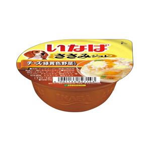 (กล่อง) 6x65ก. Inaba สุนัขถ้วย รสสันในไก่ผักและชีส เจลลี่ 65ก. (TD-12)