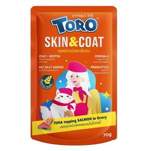 Toro เพาซ์แมว 70g. สูตร Skin&Coat