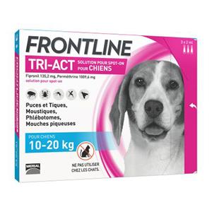 Frontline TRI-ACT ยากำจัดเห็บหมัดสุนัข ชนิดหยด 10-20กก.