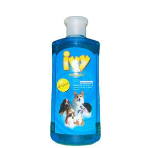 IVY แชมพูสุนัข สูตร กำจัดเห็บหมัด สีฟ้า