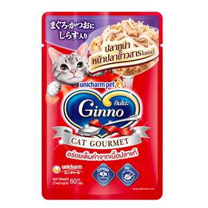 Ginno เพาซ์แมว รสทูน่าปลาข้าวสาร