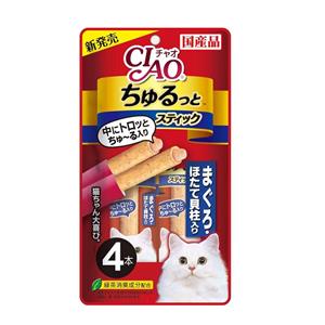 Ciao Churu Stick ขนมสอดไส้ครีมแมวเลีย ชิ้น มากูโระหอยเซลล์