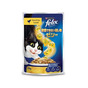 Felix เพาซ์แมว รสไก่ผักขมเจลลี่   70ก.