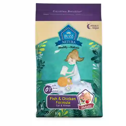 5424052511102 BUZZ Nutera แมวทุกช่วงอายุ รสปลาและไก่ Buzz-Netura1kg Kitten ปลาไก่ 1 kg. บัซ,อาหารเม็ด,เม็ดแมว,อาหารแมว,อาหารเม็ดแมว,adult,แมวไทย,ลูกแมว,kitten