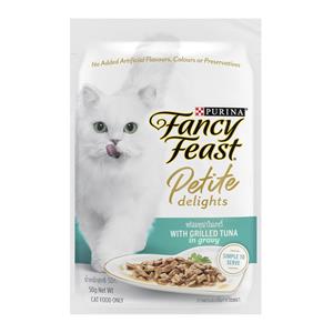 (โหล) 12x50ก. Fancy Feast Delight เพาซ์แมว ทูน่าเกรวี่