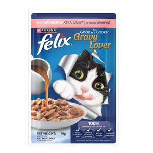 (โหล) 12x70ก. Felix เพาซ์แมว รสแซลมอนเกรวี่