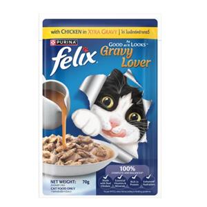 (โหล) 12x70ก. Felix เพาซ์แมว รสไก่เกรวี่
