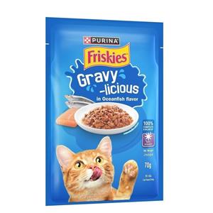 (โหล) 12x70ก. Friskies เพาซ์แมว รสปลาทะเล