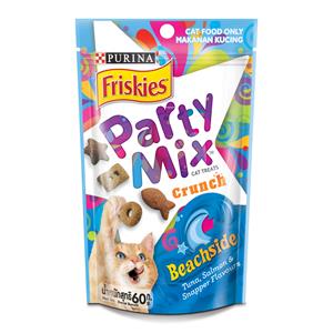 Party Mix ขนมแมว สูตรบีชไซด์ ม่วง 60ก.