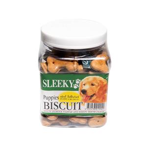 Sleeky ขนมสุนัข บิสกิต สูตรลูกสุนัข Puppy Crunch 340ก.