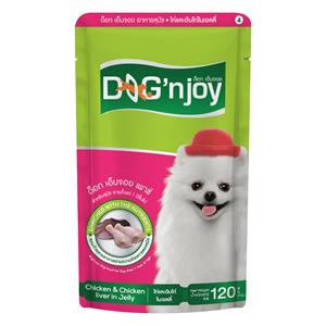Dog'n Joy เพาซ์สุนัข รสไก่ตับ 120ก.
