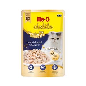(โหล) 12x70ก. Me-o Delite เพาซ์แมวแก่7+ รสทูน่าเจลลี่