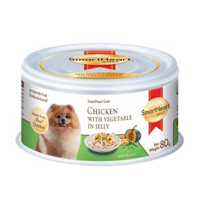 SmartHeart สุนัข รสไก่ผัก เยลลี่ 80ก.