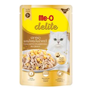 Me-o Delite เพาซ์แมว รสทูน่าไข่ตุ๋นเกรวี่