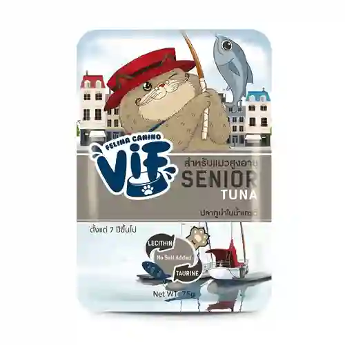 8850511721695 Vif เพาซ์แมว สูตร7+ รสทูน่าเกรวี่ Vif -ทูน่าเกรวี่7+ 75g. 75 g. เฟลิน่า,วิฟ,felina,เพาซ์แมว,เพาซ์,เพาช์,pounch,อาหารเปียก,ซอง,แมว,เพา,เพาช์แมว,เพาแมว,เพ้า,เพ้า,เกรวี่,gravy