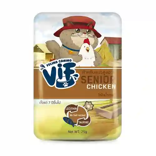 8850511721701 Vif เพาซ์แมว สูตร7+ รสไก่เกรวี่ Vif -ไก่เกรวี่7+ 75g. 75 g. เฟลิน่า,วิฟ,felina,เพาซ์แมว,เพาซ์,เพาช์,pounch,อาหารเปียก,ซอง,แมว,เพา,เพาช์แมว,เพาแมว,เพ้า,เพ้า,เกรวี่,gravy