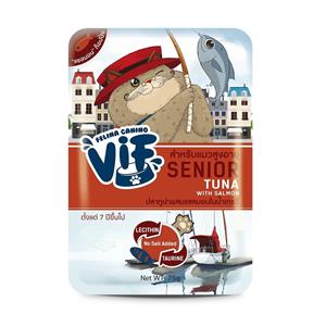 Vif เพาซ์แมว สูตร7+ รสทูน่าแซลมอนเกรวี่