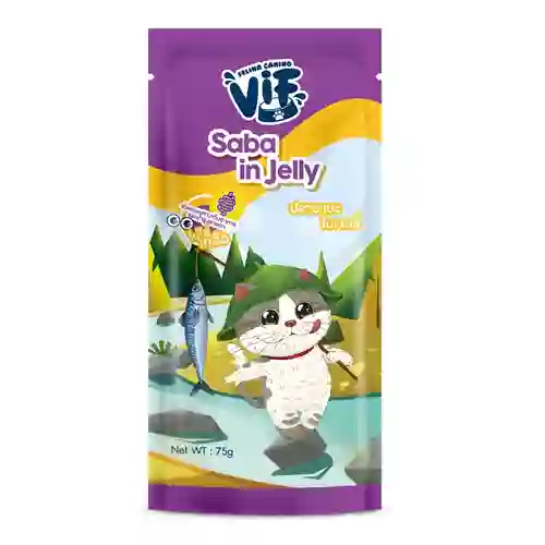 8850511721893 Vif เพาซ์แมว สูตรซาบะเจลลี่ VIF-ซาบะเจลลี่75g. 75 g. เฟลิน่า,วิฟ,felina,เพาซ์แมว,เพาซ์,เพาช์,pounch,อาหารเปียก,ซอง,แมว,เพา,เพาช์แมว,เพาแมว,เพ้า,เพ้า,เกรวี่,gravy