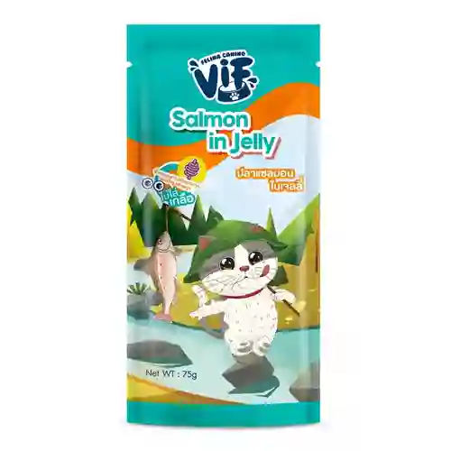 8850511721909 Vif เพาซ์แมว สูตรแซลมอนเจลลี่ VIF-แซลมอนเจลลี่75g. 75 g. เฟลิน่า,วิฟ,felina,เพาซ์แมว,เพาซ์,เพาช์,pounch,อาหารเปียก,ซอง,แมว,เพา,เพาช์แมว,เพาแมว,เพ้า,เพ้า,เกรวี่,gravy