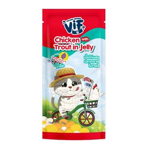 Vif เพาซ์แมว สูตรไก่ปลาเทราต์เจลลี่