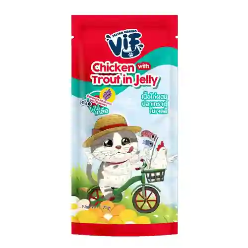 8850511721961 Vif เพาซ์แมว สูตรไก่ปลาเทราต์เจลลี่ VIF-ไก่เทราต์เจลลี่75g. 75 g. เฟลิน่า,วิฟ,felina,เพาซ์แมว,เพาซ์,เพาช์,pounch,อาหารเปียก,ซอง,แมว,เพา,เพาช์แมว,เพาแมว,เพ้า,เพ้า,เกรวี่,gravy