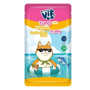(โหล) 12x75ก. Vif เพาซ์สุนัข รสทูน่าและฟักทองเยลลี่