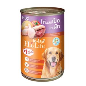 Hi-Life สุนัข รสไก่เป็ดผัก Chicken&Duck  400ก.