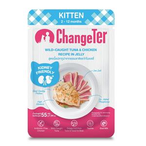 (โหล) 12x55ก. Changeter เพาซ์ลูกแมว รสทูน่าไก่เยลลี่
