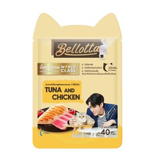 (โหล) 12x40ก. Bellotta Mini มินิ เพาซ์แมว รสทูน่าและไก่ Tuna&Chicken