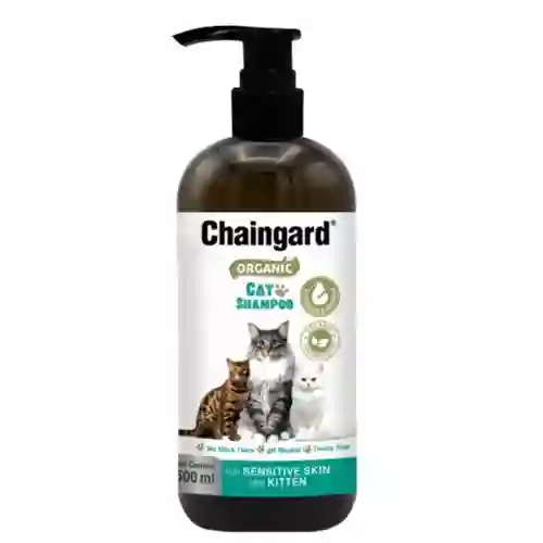 เชนการ์ด,Chaingard,แชมพูแมว,อาบน้ำ,ทำความสะอาด,shampoo,เห็บ,หมัด,ฟอก,ฟอง,ดับกลิ่น,ออร์แกนิค,แพ้,sensitive,allergy,hypoallergenic,ผิวหนัง,ผิว,ขน,คัน
