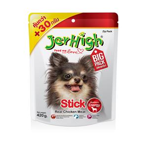 Jerhigh ขนมสุนัข รสสติ๊กไก่ 420ก.