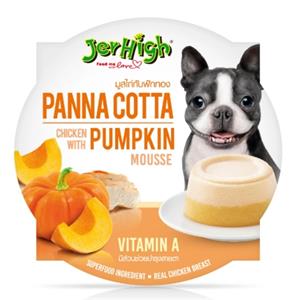Jerhigh พานาคอตต้า ขนมสุนัข รสมูสไก่และฟักทอง
