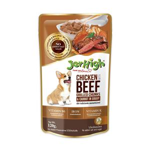 Jerhigh เพาซ์สุนัข รสไก่และเนื้อ