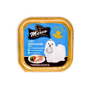 Marvo ถาดสุนัข รสไก่ผัก 90ก.