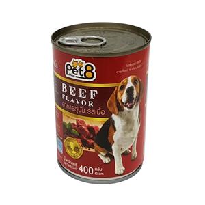 Pet8 สุนัข รสเนื้อ 400ก.