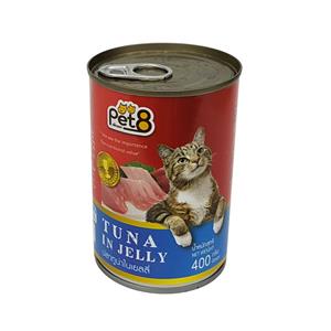 Pet8 แมว รสทูน่าเจลลี่ 400ก. (CC01)