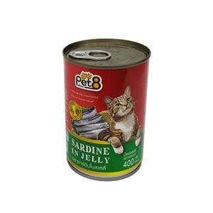 Pet8 แมว รสซาร์ดีนเจลลี่ 400ก. (CC04)