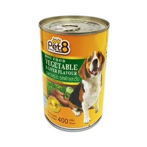 Pet8 สุนัข รสตับผัก 400ก.