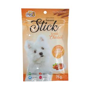 Pet8 Stick ขนมสุนัข รสไก่ 75ก.