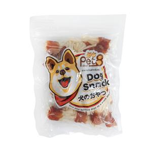 Pet8 ขนมสุนัข ไก่พันปลาเส้นพันครึ่ง JJA11 170ก.