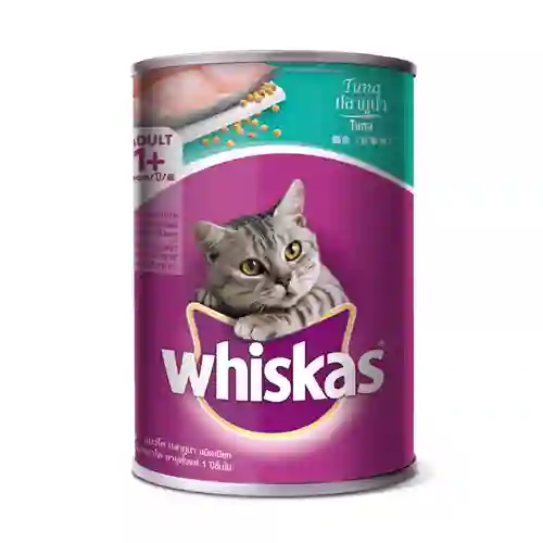 8853301742504 วิสกัส แมว รสทูน่า 400ก. วิสกัสก\ป400g.ทูน่า 400 g. Whiskas,mars,มาร์,กระป๋อง,กระป๋องแมว,กปแมว,กป,อาหารเปียก,can,โต,adult