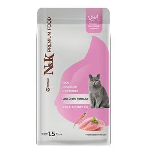 N&K แมวโต สูตรคริลล์ออย และ ไก่