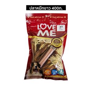 Love Me ขนมสุนัข ปลาหมึกขาว 400ก.