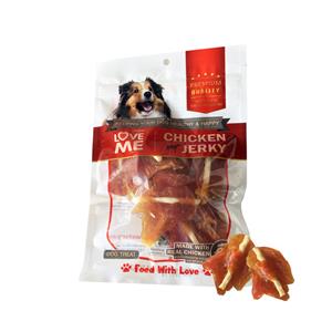 Love Me ขนมสุนัข ครั้นชี่นิ่มสั้นเสียบสันในนิ่ม 160ก.