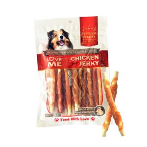 Love Me ขนมสุนัข สติ๊กเกลียวพันสันใน 160ก.