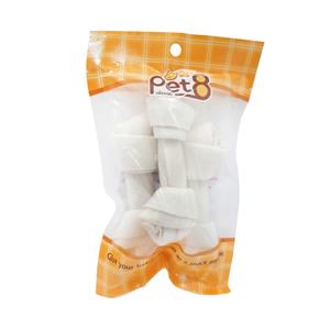 Pet8 ขนมสุนัข กระดูกผูกขาว 4.5นิ้ว HS05 3ชิ้น