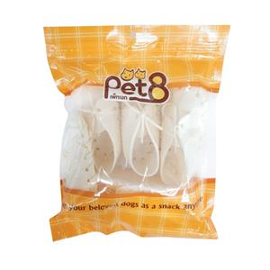 Pet8 ขนมสุนัข รองเท้าขาว 5นิ้ว HL09 5ชิ้น